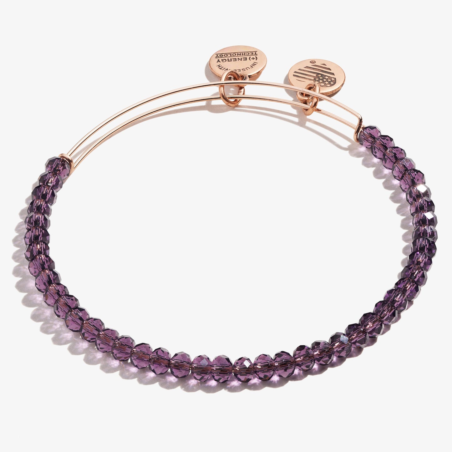 Brilliance Beaded Bangle, Eggplant