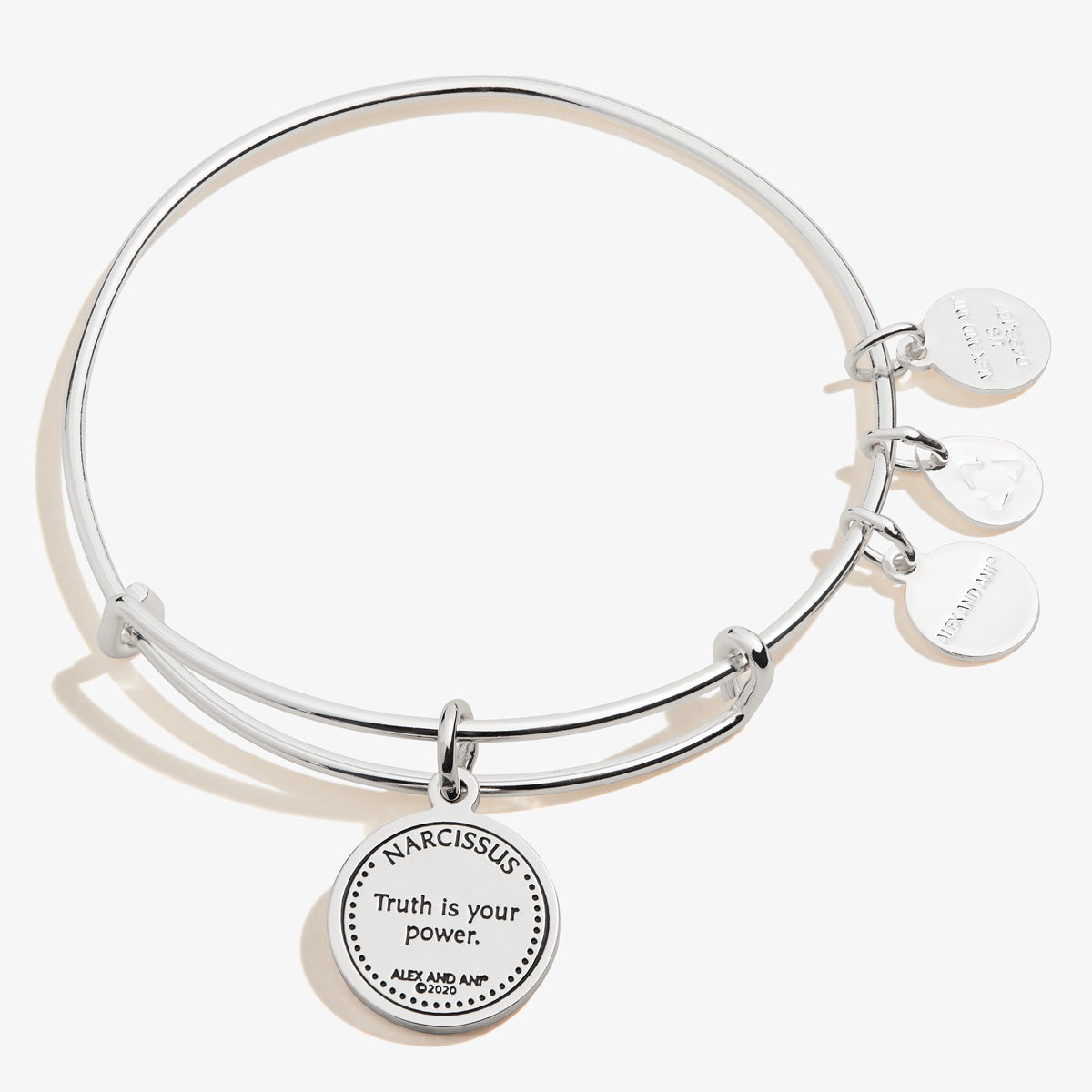 December Narcissus Flower Charm Bangle