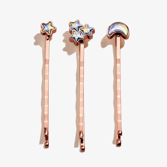 Moon + Star Hair Pins, Set of 3