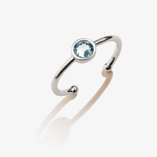 Aquamarine Birthstone Ring, March