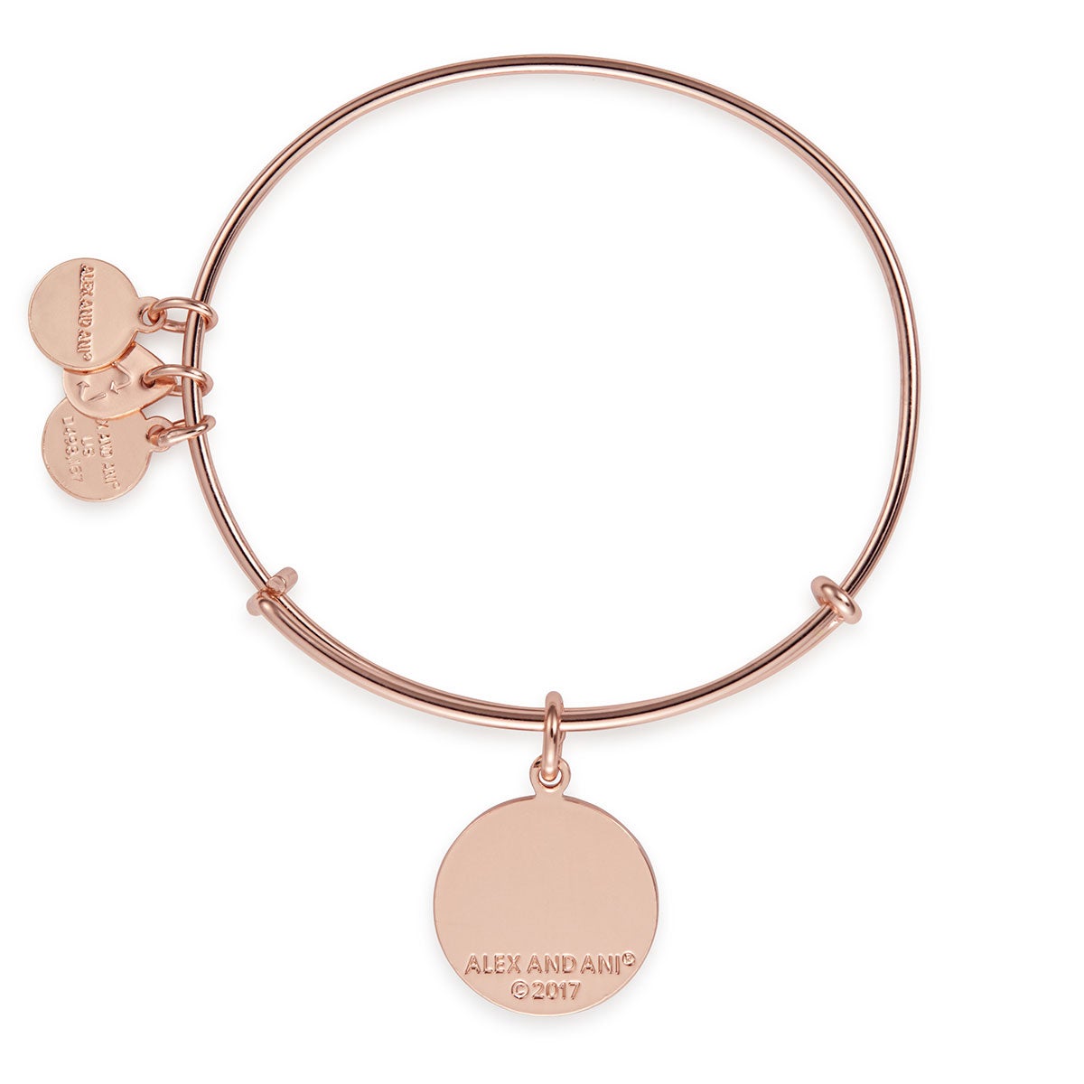'What Is For You Will Not Pass You' Charm Bangle, Rose Gold