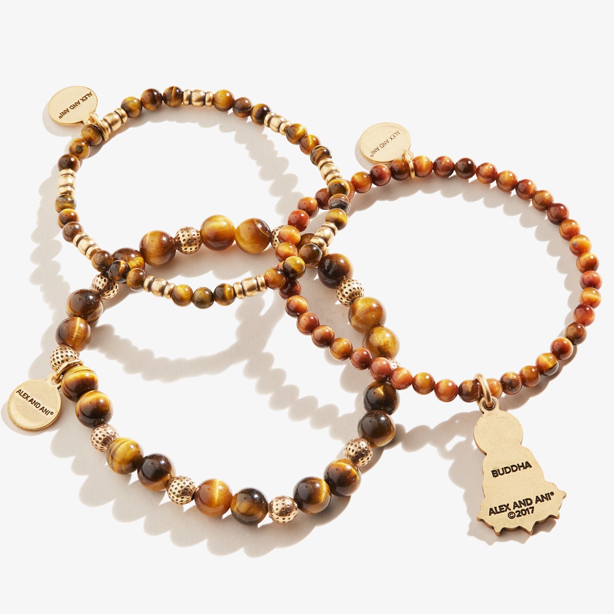 Buddha Beaded Stretch Bracelets, Set of 3