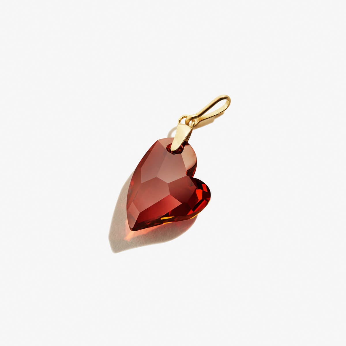 Red Crystal Heart Charm