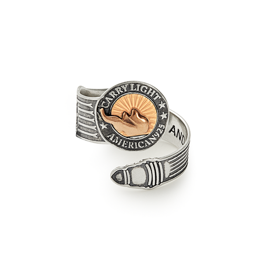 Liberty Copperâ„?Spoon Ring, 14kt Gold Center