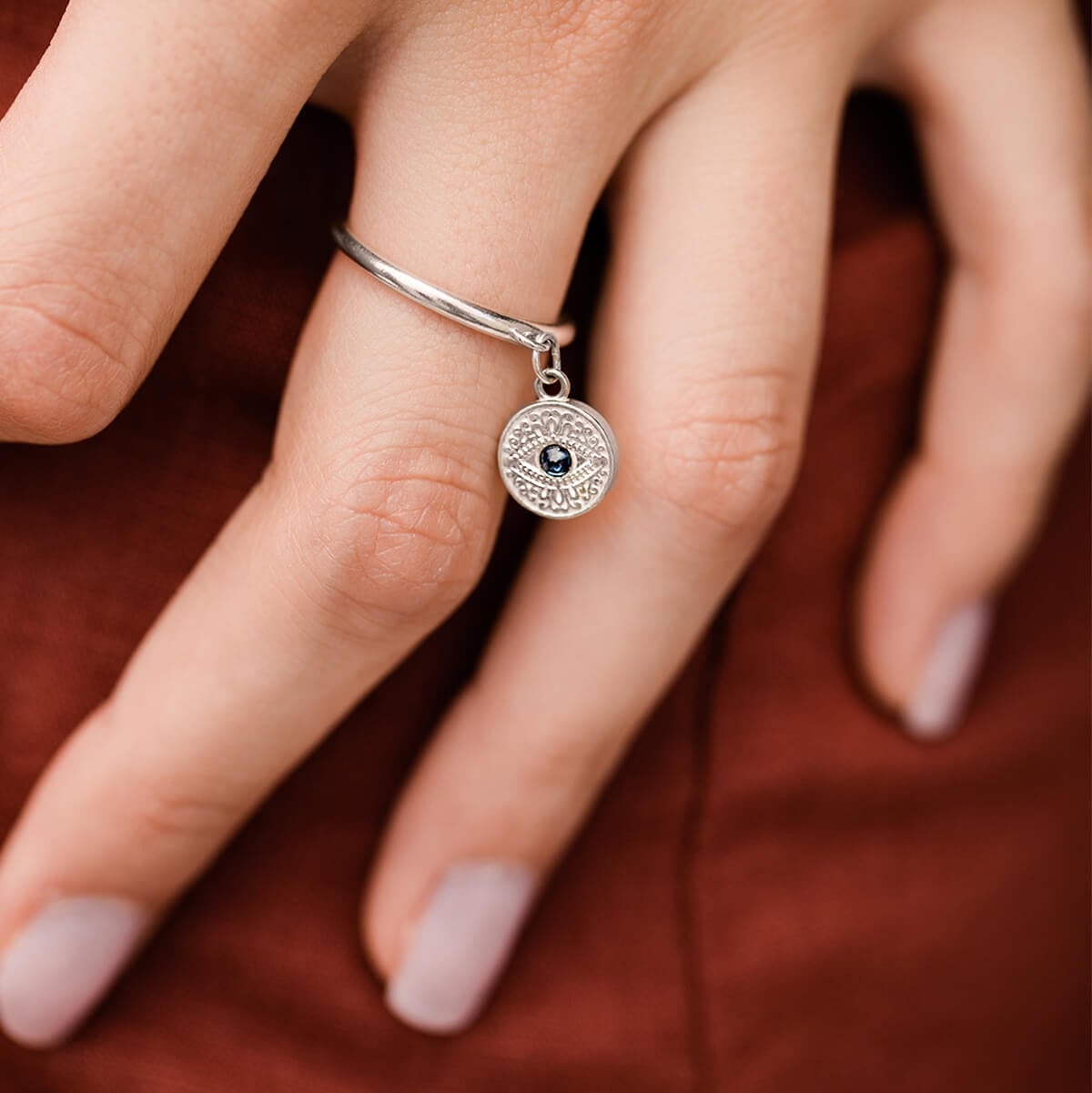 Evil Eye Charm Ring