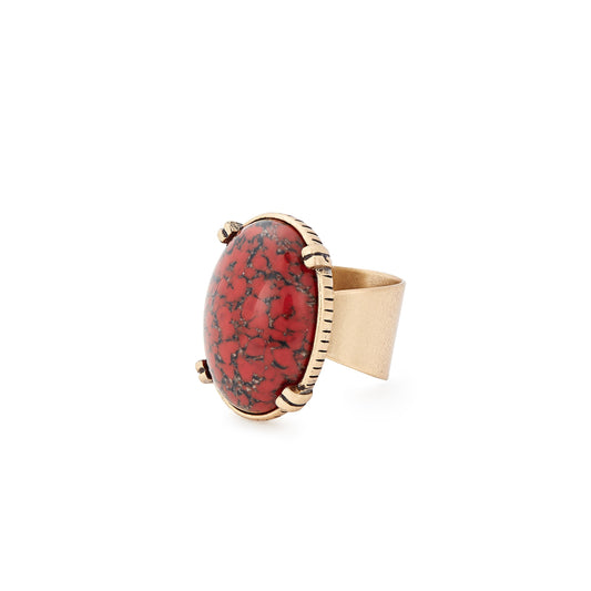 Red Matrix Cocktail Ring